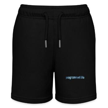 Programmiertes Leben Typografie Programmed Life - Stanley/Stella Teenager Bio-Joggingshorts MINI BOLTER - Schwarz - Vorne
