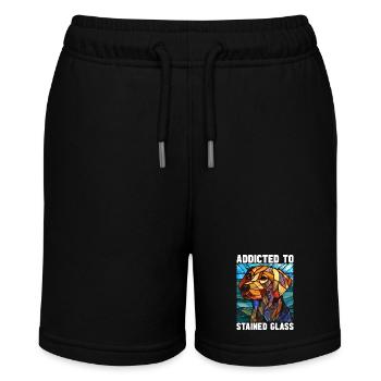 Stained Glass Artist Stained Glass Art - Stanley/Stella MINI BOLTER Organic Teen Jogging Shorts - black - Front