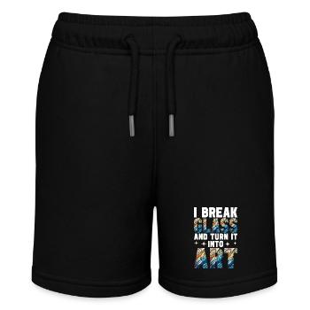 Stained Glass Artist Stained Glass Art - Stanley/Stella MINI BOLTER Organic Teen Jogging Shorts - black - Front