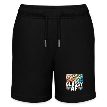Stained Glass Artist Stained Glass Art - Stanley/Stella MINI BOLTER Organic Teen Jogging Shorts - black - Front