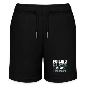 Stained Glass Artist Stained Glass Art - Stanley/Stella MINI BOLTER Organic Teen Jogging Shorts - black - Front