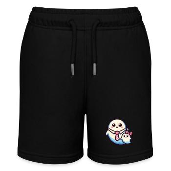 Dad Ghost Scary Halloween Costume Idea - Stanley/Stella MINI BOLTER Organic Teen Jogging Shorts - black - Front