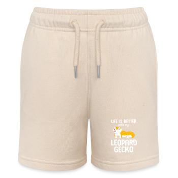 Leopard Gecko - Stanley/Stella MINI BOLTER Organic Teen Jogging Shorts - soft Ecru - Front