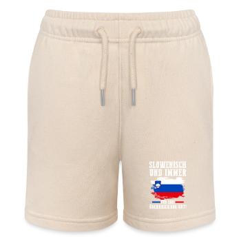 Slowenen Slowenien - Stanley/Stella Teenager Bio-Joggingshorts MINI BOLTER - Natur - Vorne