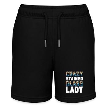 Stained Glass Artist Stained Glass Art - Stanley/Stella MINI BOLTER Organic Teen Jogging Shorts - black - Front