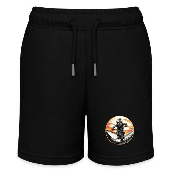 BMX Kid - Stanley/Stella Teenager Bio-Joggingshorts MINI BOLTER - Schwarz - Vorne