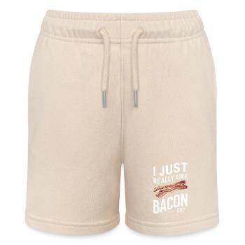 Bacon Breakfast Bacon - Stanley/Stella MINI BOLTER Organic Teen Jogging Shorts - soft Ecru - Front