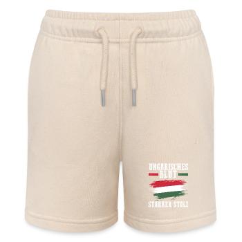 Ungar Ungarisch Ungarn - Stanley/Stella Teenager Bio-Joggingshorts MINI BOLTER - Natur - Vorne
