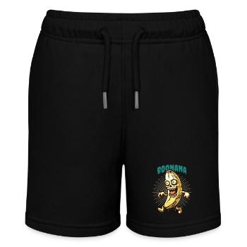 Funny Banana Zombie Boonana Halloween Decoration - Stanley/Stella MINI BOLTER Organic Teen Jogging Shorts - black - Front