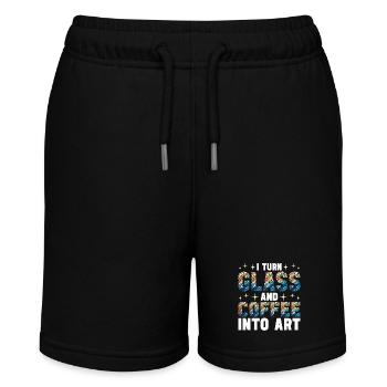 Stained Glass Artist Stained Glass Art - Stanley/Stella MINI BOLTER Organic Teen Jogging Shorts - black - Front