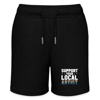 Stained Glass Artist Stained Glass Art - Stanley/Stella MINI BOLTER Organic Teen Jogging Shorts - black - Front