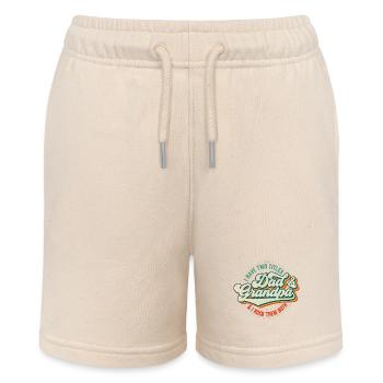 Ich habe zwei Titel: Papa und Opa - Stanley/Stella Teenager Bio-Joggingshorts MINI BOLTER - Natur - Vorne
