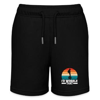EUC Monowheel - Stanley/Stella Teenager Bio-Joggingshorts MINI BOLTER - Schwarz - Vorne