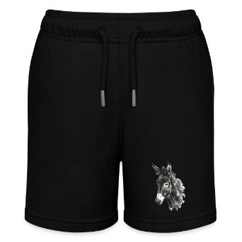 Esel - Stanley/Stella Teenager Bio-Joggingshorts MINI BOLTER - Schwarz - Vorne