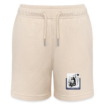 Dynamische Volleyball-Aktion - Stanley/Stella Teenager Bio-Joggingshorts MINI BOLTER - Natur - Vorne