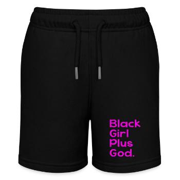 Black Girl Plus God - Stanley/Stella Teenager Bio-Joggingshorts MINI BOLTER - Schwarz - Vorne