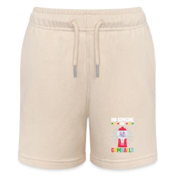 Gumball Machine Chewing Gum Machine - Stanley/Stella MINI BOLTER Organic Teen Jogging Shorts - soft Ecru - Front