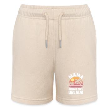 Urlaub Urlauberin Mutter Mama - Stanley/Stella Teenager Bio-Joggingshorts MINI BOLTER - Natur - Vorne