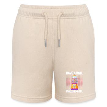 Gumball Machine Chewing Gum Machine - Stanley/Stella MINI BOLTER Organic Teen Jogging Shorts - soft Ecru - Front