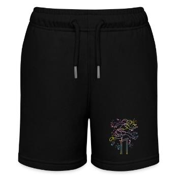 Hürdenlauf Hindernislauf Kinder Hürdenlauf - Stanley/Stella Teenager Bio-Joggingshorts MINI BOLTER - Schwarz - Vorne