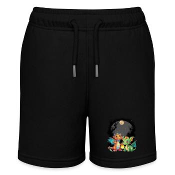 mystisch Drache Drachen Märchen Märchenfigur - Stanley/Stella Teenager Bio-Joggingshorts MINI BOLTER - Schwarz - Vorne