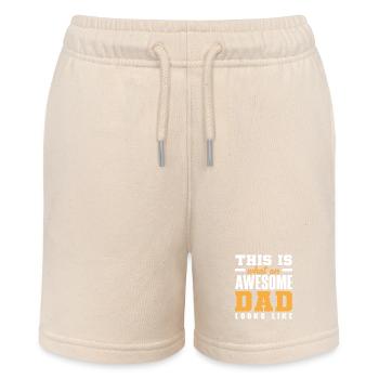 This is what a fantastic dad looks like - Stanley/Stella MINI BOLTER Organic Teen Jogging Shorts - soft Ecru - Front