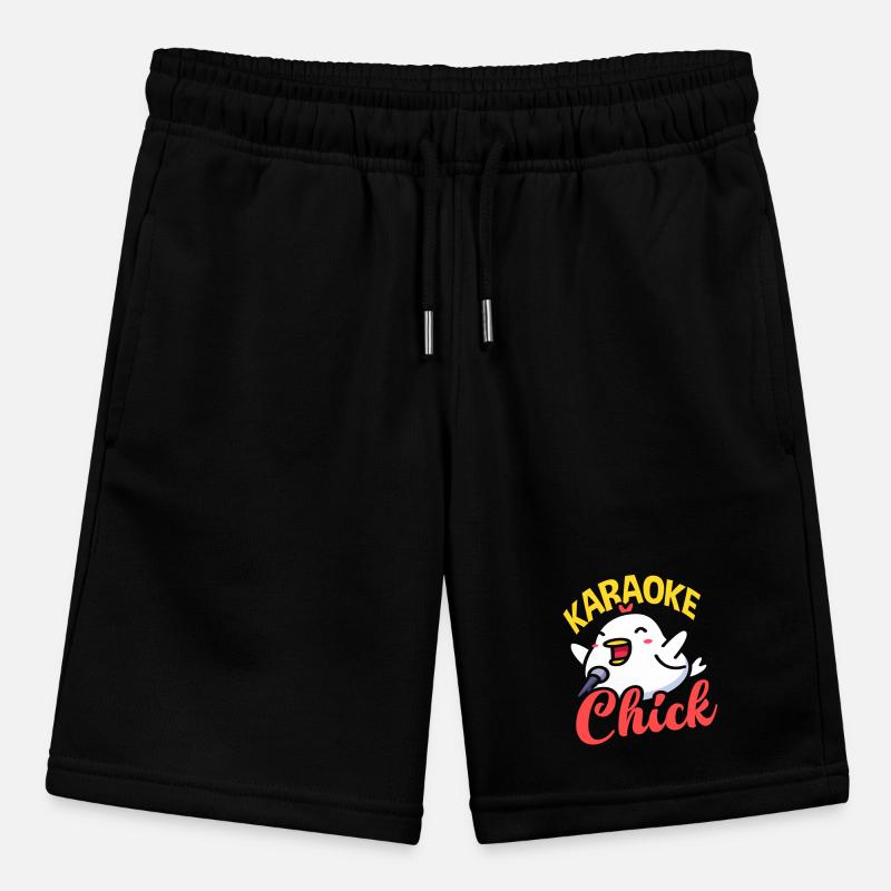 Karaoke Chick Singing Fun Chicken Stanley/Stella MINI BOLTER Organic Teen Jogging Shorts