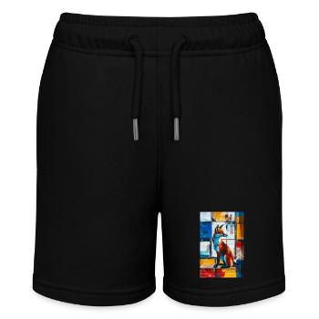 Fuchs - Stanley/Stella Teenager Bio-Joggingshorts MINI BOLTER - Schwarz - Vorne