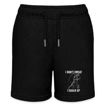 Ich Schwitze Nicht, Ich Kreide Boulder - Stanley/Stella Teenager Bio-Joggingshorts MINI BOLTER - Schwarz - Vorne