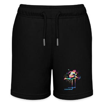 Hürdenlauf Hindernislauf Kinder Hürdenlauf - Stanley/Stella Teenager Bio-Joggingshorts MINI BOLTER - Schwarz - Vorne