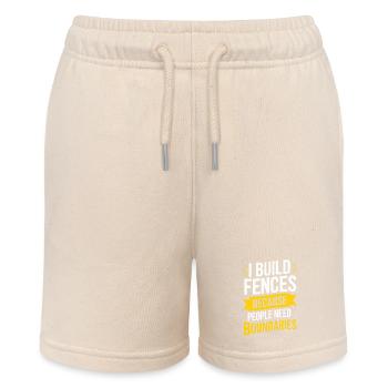 Zauninstallateur Zaunbauer Fence Installer - Stanley/Stella Teenager Bio-Joggingshorts MINI BOLTER - Natur - Vorne