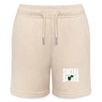 Social Saurus Dinosaur Lustig - Stanley/Stella Teenager Bio-Joggingshorts MINI BOLTER - Natur - Vorne