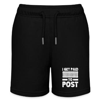 Zauninstallateur Zaunbauer Fence Installer - Stanley/Stella Teenager Bio-Joggingshorts MINI BOLTER - Schwarz - Vorne