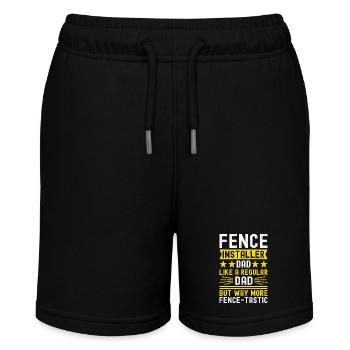 Zauninstallateur Zaunbauer Fence Installer - Stanley/Stella Teenager Bio-Joggingshorts MINI BOLTER - Schwarz - Vorne