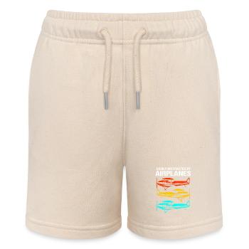 Pilot Airplane - Stanley/Stella MINI BOLTER Organic Teen Jogging Shorts - soft Ecru - Front