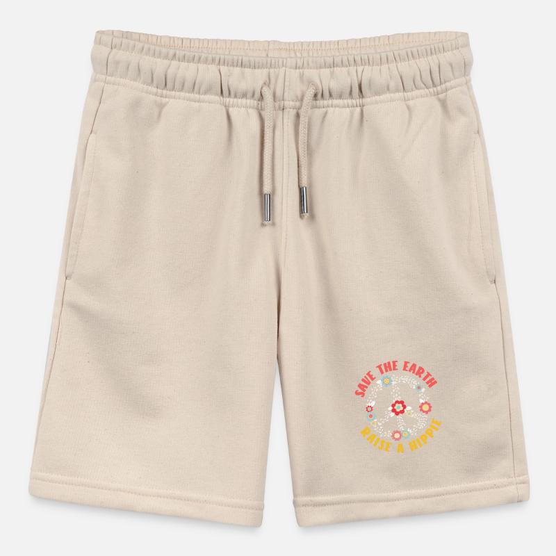 Save The Earth Raise A Hippie Floral Pattern Stanley/Stella MINI BOLTER Organic Teen Jogging Shorts