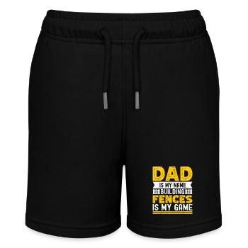 Zauninstallateur Zaunbauer Fence Installer - Stanley/Stella Teenager Bio-Joggingshorts MINI BOLTER - Schwarz - Vorne