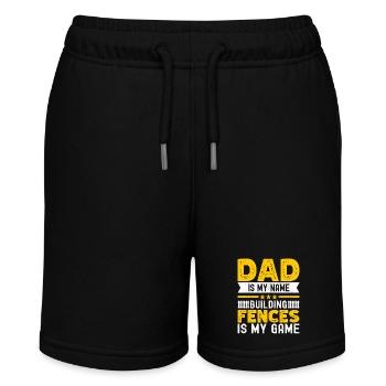 Zauninstallateur Zaunbauer Fence Installer - Stanley/Stella Teenager Bio-Joggingshorts MINI BOLTER - Schwarz - Vorne