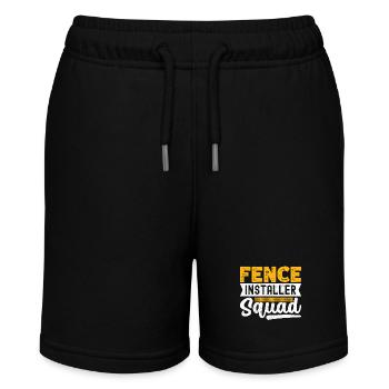Zauninstallateur Zaunbauer Fence Installer - Stanley/Stella Teenager Bio-Joggingshorts MINI BOLTER - Schwarz - Vorne