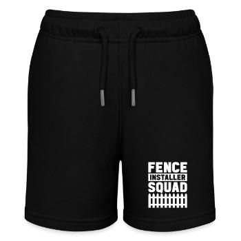 Zauninstallateur Zaunbauer Fence Installer - Stanley/Stella Teenager Bio-Joggingshorts MINI BOLTER - Schwarz - Vorne