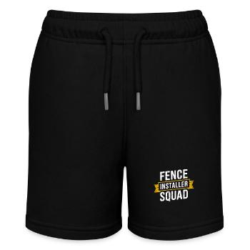 Zauninstallateur Zaunbauer Fence Installer - Stanley/Stella Teenager Bio-Joggingshorts MINI BOLTER - Schwarz - Vorne