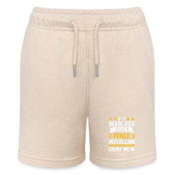 Zauninstallateur Zaunbauer Fence Installer - Stanley/Stella Teenager Bio-Joggingshorts MINI BOLTER - Natur - Vorne