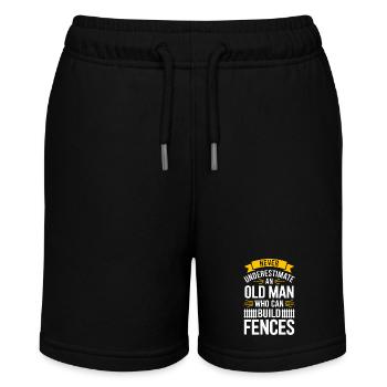 Zauninstallateur Zaunbauer Fence Installer - Stanley/Stella Teenager Bio-Joggingshorts MINI BOLTER - Schwarz - Vorne