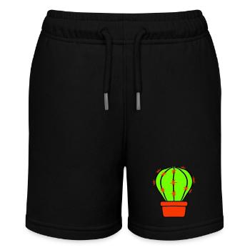 Cactus Plant Prickly Spiny Deserts Cacti - Stanley/Stella MINI BOLTER Organic Teen Jogging Shorts - black - Front