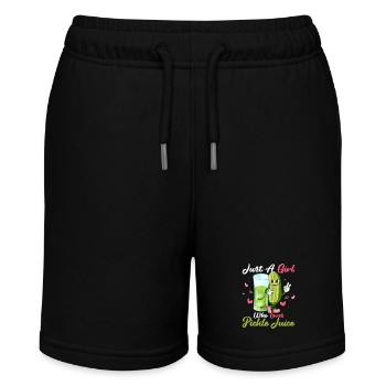 Just A Girl Who Loves Pickle Juice Fitness Vegan C - Stanley/Stella Teenager Bio-Joggingshorts MINI BOLTER - Schwarz - Vorne