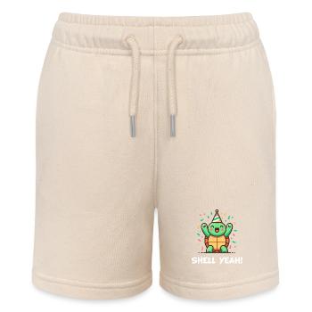 Muschel ja! Celebration Schildkröte - Stanley/Stella Teenager Bio-Joggingshorts MINI BOLTER - Natur - Vorne