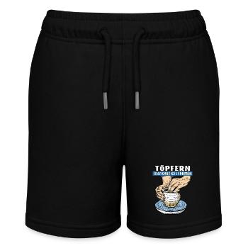 TÖPFERN EINZIGARTIGES FORMEN - Stanley/Stella Teenager Bio-Joggingshorts MINI BOLTER - Schwarz - Vorne