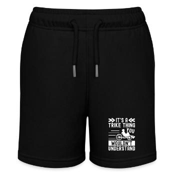 Recumbent Trike Liegetrike Liegedreirad - Stanley/Stella MINI BOLTER Organic Teen Jogging Shorts - black - Front