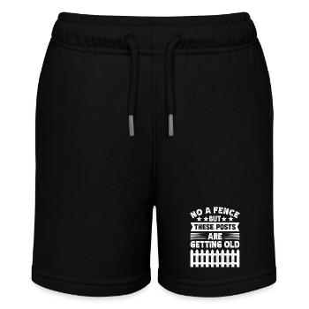 Zauninstallateur Zaunbauer Fence Installer - Stanley/Stella Teenager Bio-Joggingshorts MINI BOLTER - Schwarz - Vorne