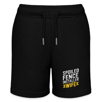 Zauninstallateur Zaunbauer Fence Installer - Stanley/Stella Teenager Bio-Joggingshorts MINI BOLTER - Schwarz - Vorne